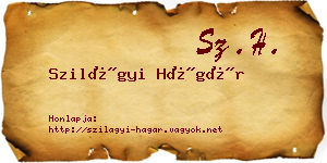 Szilágyi Hágár névjegykártya